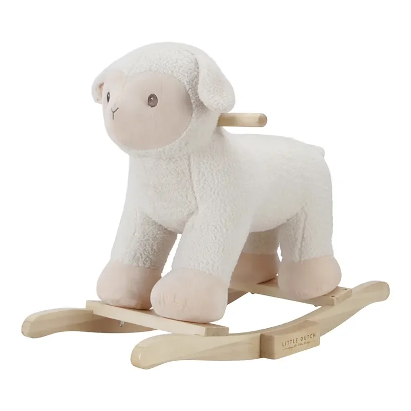 "Little Dutch Schaukeltier, Schaukelfigur Little Farm - Kuscheliges Schaukelschaf aus Holz ab 18 Monaten image"