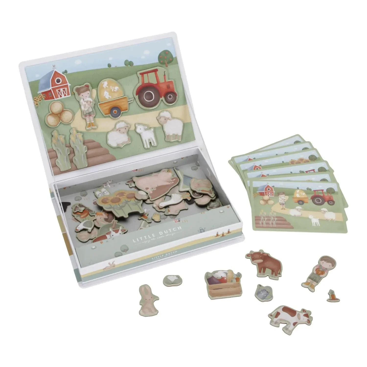 Little Dutch Magnet Puzzle Little Farm - Kreativ gestalten & lernen ab 3 Jahren
