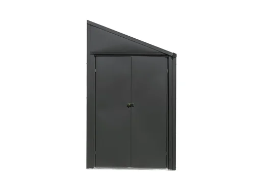 Metallgerätehaus, Anlehnhaus grau, 203x124x208 cm