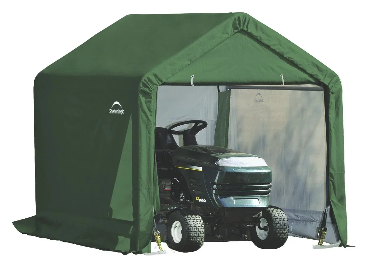 "ShelterLogic Folien-Gerätehaus / Zeltgarage 1,8 × 1,8 m Grün – wetterfeste PE-Plane, 3,24 m² image"