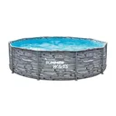 Pool Active Frame, Durchmesser 305 x 76 cm, Stein Grau