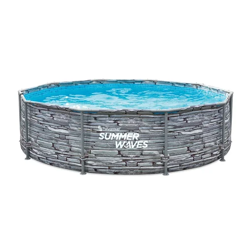 "Pool Active Frame, Durchmesser 305 x 76 cm, Stein Grau image"