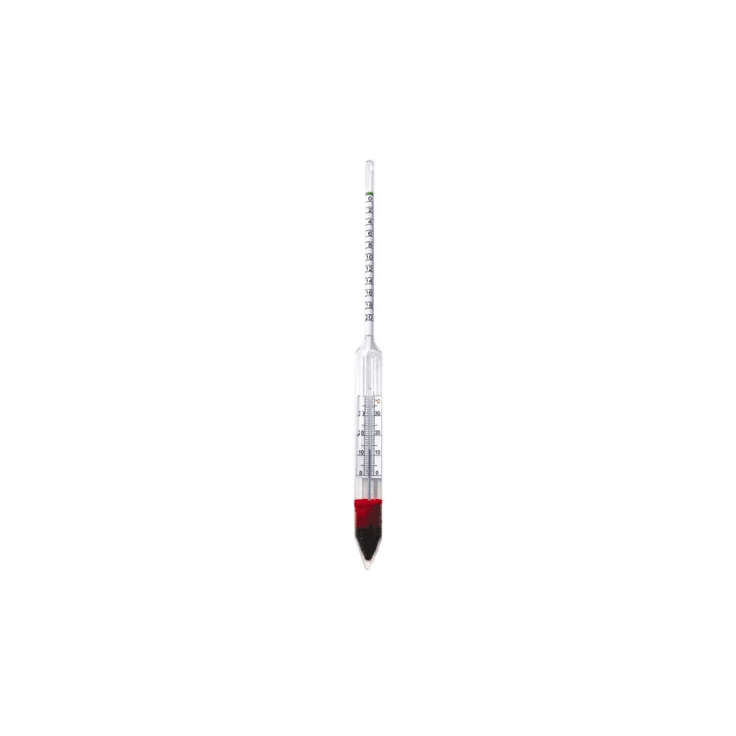 "Aräometer, Dichtemesser, Bierwürzespindel - BREWFERM, 0-10 plato + Thermometer image"