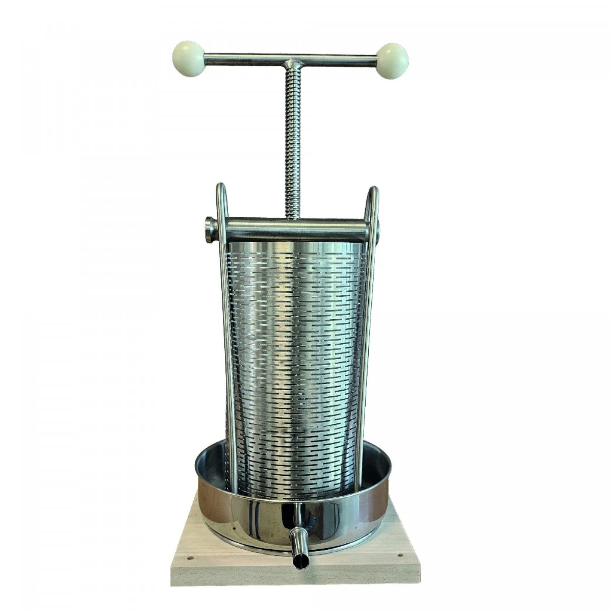"Obstpresse, Weinpresse, Apfelpresse - maxi, 5 l mit Edelstahl Doppelkorb image"