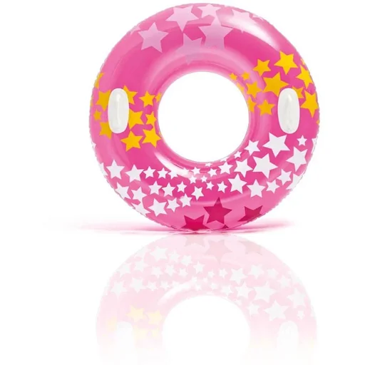 "Sterne-Pool mit Griffen Ø 91cm Rosa image"