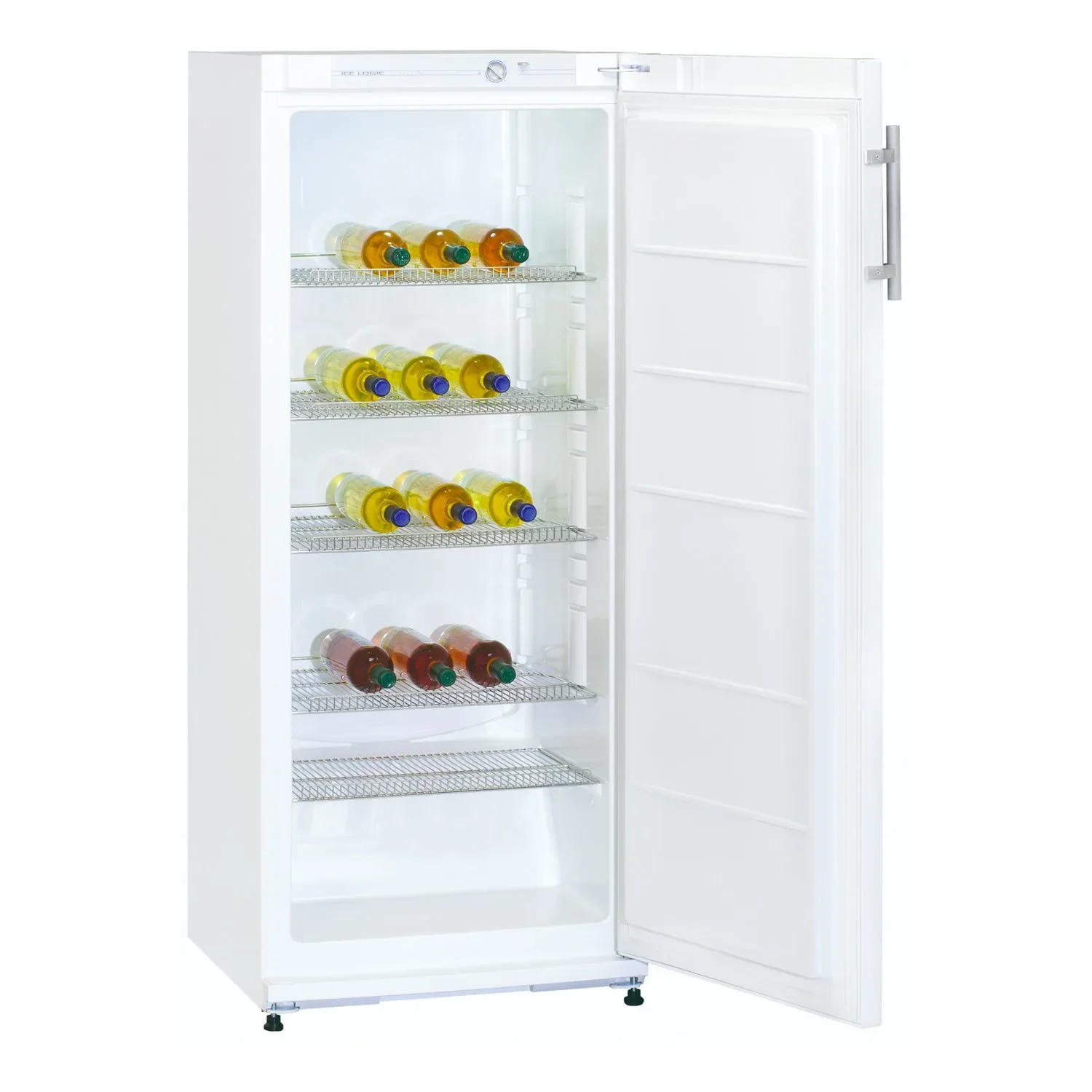 "Getränkekühlschrank, Flaschenkühlschrank - GKS29-V-H-280F (weiß) mit LED-Innenbeleuchtung image"