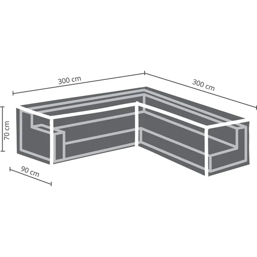 "Outdoor-Abdeckung für L-förmiges Lounge-Set - 300cm image"