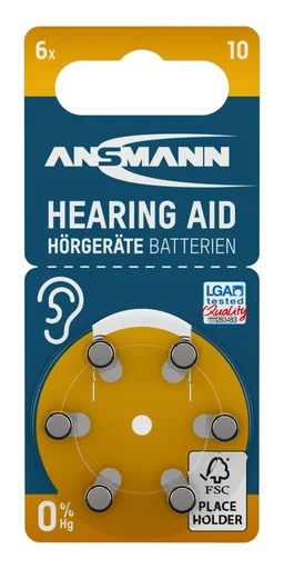 "Hörgerätebatterien Typ 10 / PR70 image"