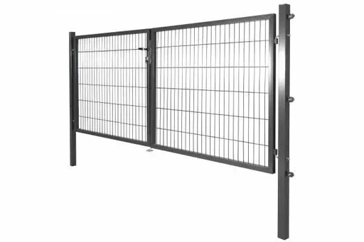 "Gartentor für Doppel-Stabmatte zweiflügelig, 2x 150 x 80 cm image"