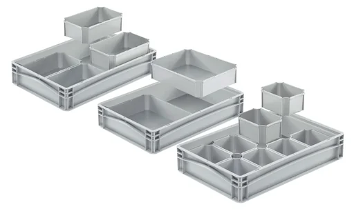 "Eurobox Einsatzkasten grau 1/8 image"