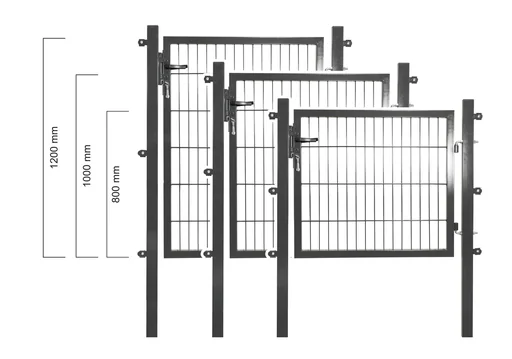 "Gartentor für Doppelstabmatte anthrazit, einflügelig - 120 cm hoch - 100 cm breit image"