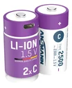 Lithium Ionen Baby (C) Akkus USB-C - 2 Stück, Sicherheitsabschaltung