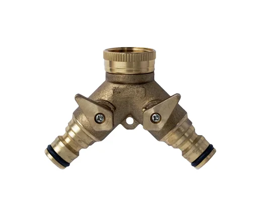 "Wasserverteiler 2 Wege für 1/2' + 3/4' / Wasserhahnanschluss /Wasserhahnstecker image"