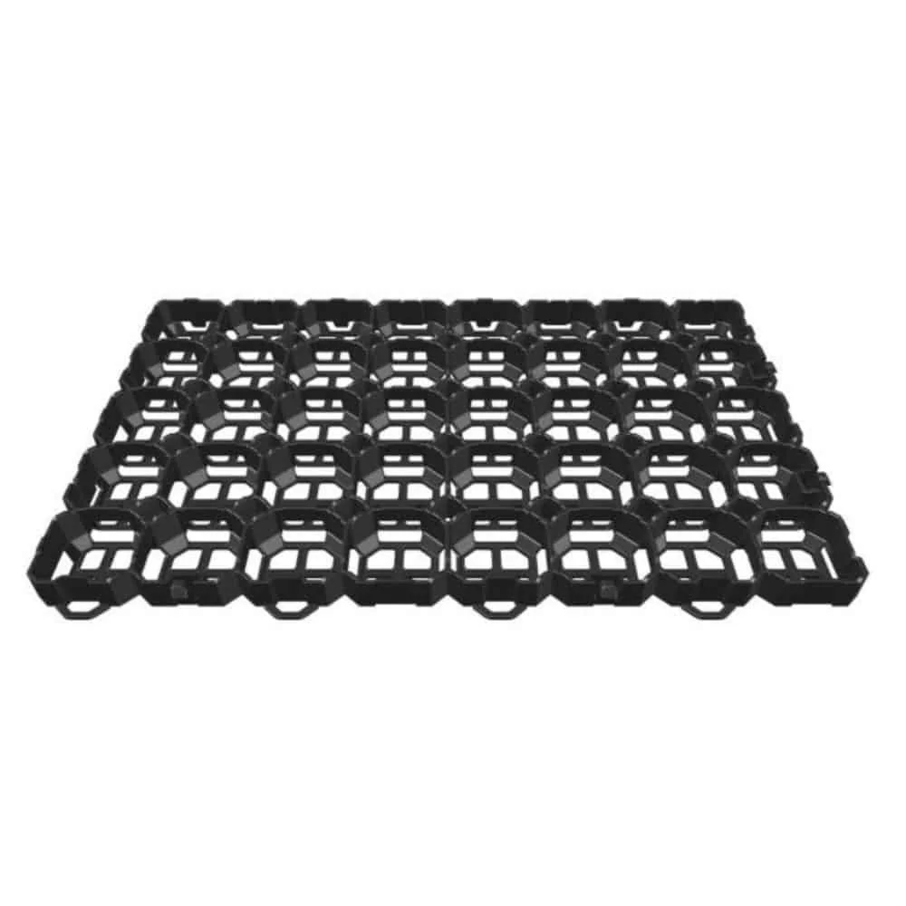 Rasengitter Schwarz, Rasenwaben, Befahrbar, RKP6 - Stabil und Umweltneutral 57x38x4cm