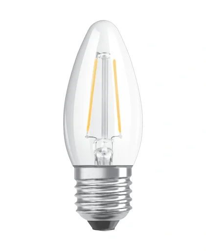 "LED STAR FILAMENT Kerze mit 2,5 Watt, E27, klar, warmweiß image"