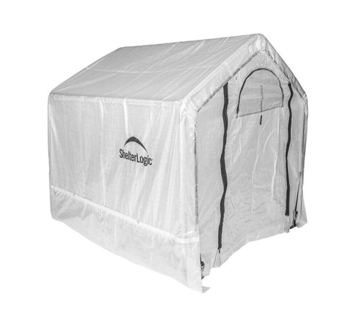 "ShelterLogic Gewächshaus 3,24 m² Weiß, 180×180 cm – kompaktes Foliengewächshaus mit Aufrolltür, wetterfest image"