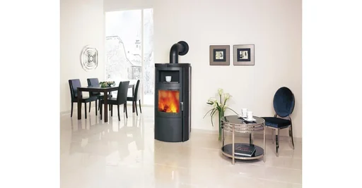 "Kaminofen Vito WW ECOplus (14,2kW) meteor-schwarz, Feinstaubfilter, Dauerbrand, Automatik, Externe Zuluft, Warmwasser image"
