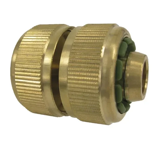 "Stecksystem Schlauchverbinder/ Reparator 1/2" mit Klemmverschraubung Messing image"