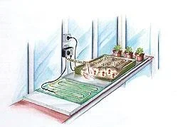 "Heizmatte inkl. Thermostat, 85 Watt, 40 x 120 cm image"