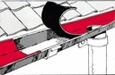 Dach Reparaturband 75 mm, 10 m lang, Kupferfarben, selbstklebend