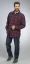 Flanellhemd, 90cm lang, Farbe rot/marine kariert, Gr.49/50