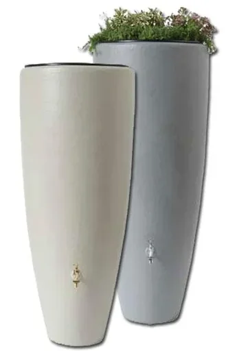 "2 in 1 Regentonne, Wasserbehälter, 300 Liter, Mocca image"