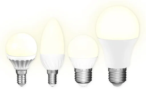 "3er Set LED Lampen - 5,5 Watt, E27, Glühlampenform, warmweiß, 470 lm image"