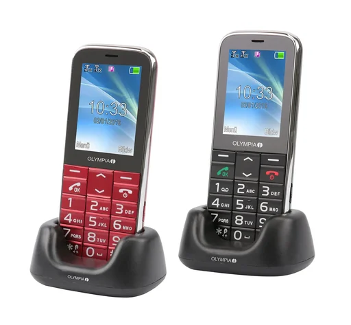 "Großtasten Mobiltelefon Joy II in rot image"