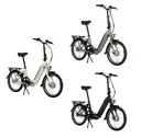 Unisex E-Faltrad, 20 Zoll, Rahmenhöhe 33 cm,3 Gang Nabenschaltung, silber matt, Sylt