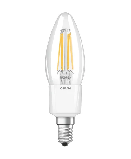 "LED STAR FILAMENT Kerze mit 6 Watt, E14, warmweiß, klar image"