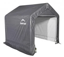 "ShelterLogic Foliengerätehaus 5,76 m², grün, 240×240 cm – verstärkte Rückwand, DuPont-Stahlrahmen, wetterfest image"