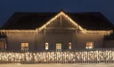 Eisregen Lichterkette mit 960 warmweißen LED - Länge 24 m