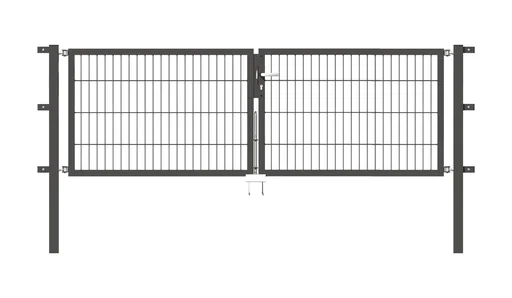 "Doppeltor Flexo mit Zubehör, anthrazit, Breite 250 cm, Höhe 100 cm, PF: 60x60 cm image"