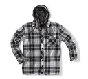 Kapuzenhemd TEXAS, schwarz-grau, Gr. XL