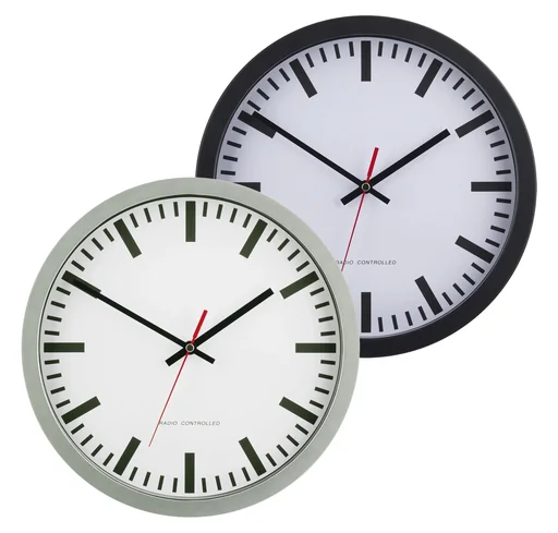 Funkwanduhr 30 cm, schwarz