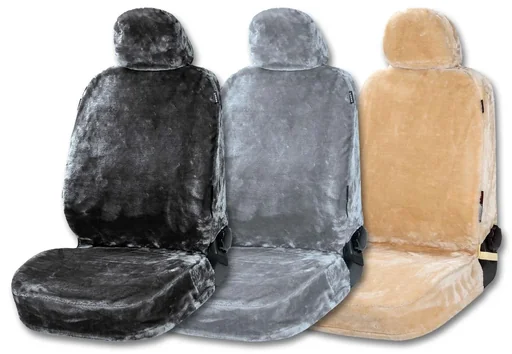 "Autositzbezug "Teddy" - Kunstfell - silber image"