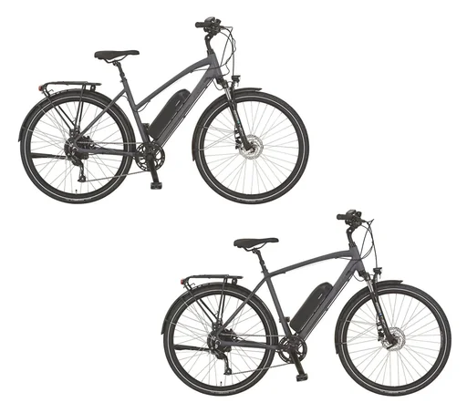 "Herren Trekking E-Bike 28 Zoll, Rahmenhöhe 52 cm, 8-Gang Kettenschaltung, grau, ENTDECKER 20.EST.10 image"