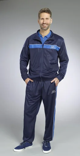 Freizeitanzug 3-teilig navy-royalblau Größe 2XL