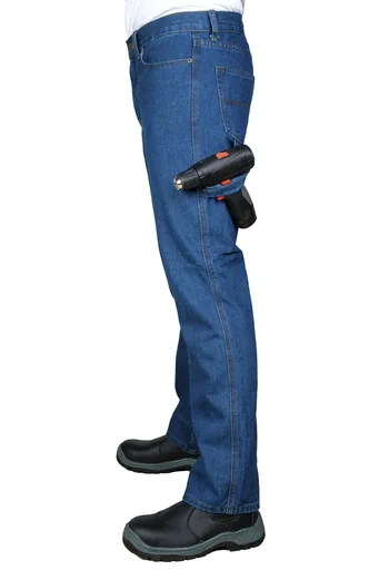 "Arbeitsjeans aus strapazierfähigem Denim, Farbe blau, Gr. 48 image"