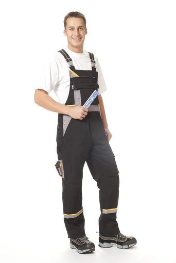 "Arbeits Latzhose, Farbe schwarz/grau, Gr.56 image"