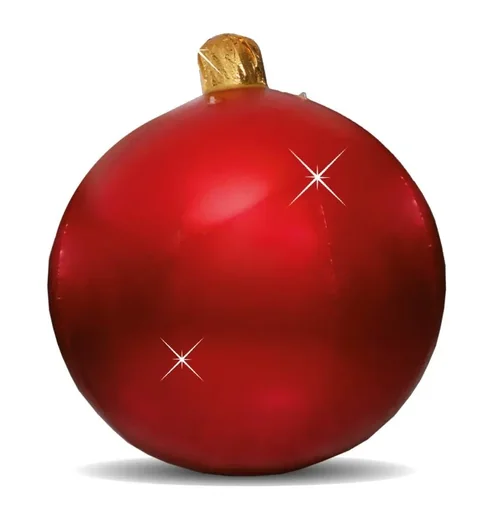 "Aufblasbare Weihnachtskugel 80 cm mit 4 Edelstahl Ösen image"