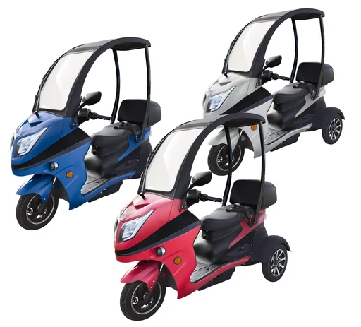 "E-Kompaktroller "Lucca Trio" - 25 km/h - Wind und wettersicher, silber image"