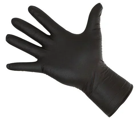 "Nitrilhandschuhe, 50 Stück, Größe L, schwarz image"