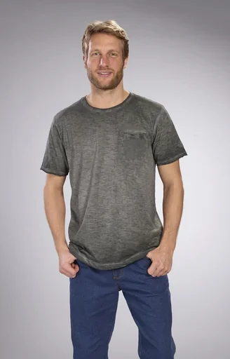"T-Shirt, Farbe oliv-meliert, Gr.3XL image"