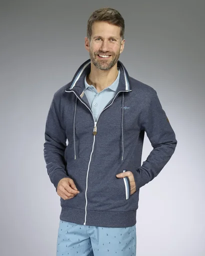 "Sweatjacke, Farbe marine/melange, Gr.2XL image"