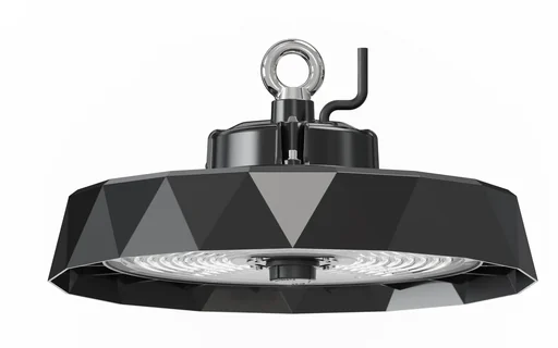 "Die LED-HighBay PRO mit Diamant Design bietet 200 W, 30000 lm, 5000 K, IP65 Schutz, Philips Netzteil & Lumileds LED image"