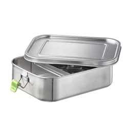 Hochwertige langlebige Edelstahl Lunchbox/Brotdose 1,4L inklusive Trennwand / au