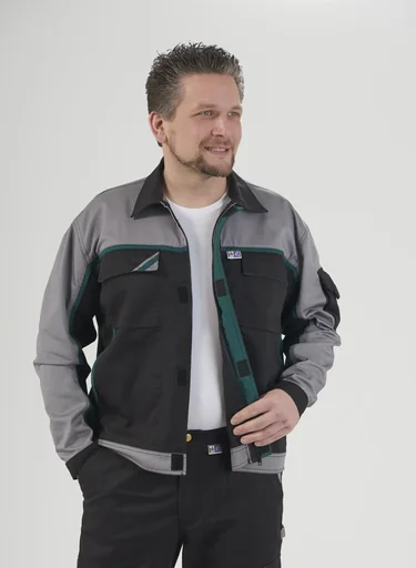 "Blousonjacke, Farbe schwarz/grau/grün, Gr. 60 image"
