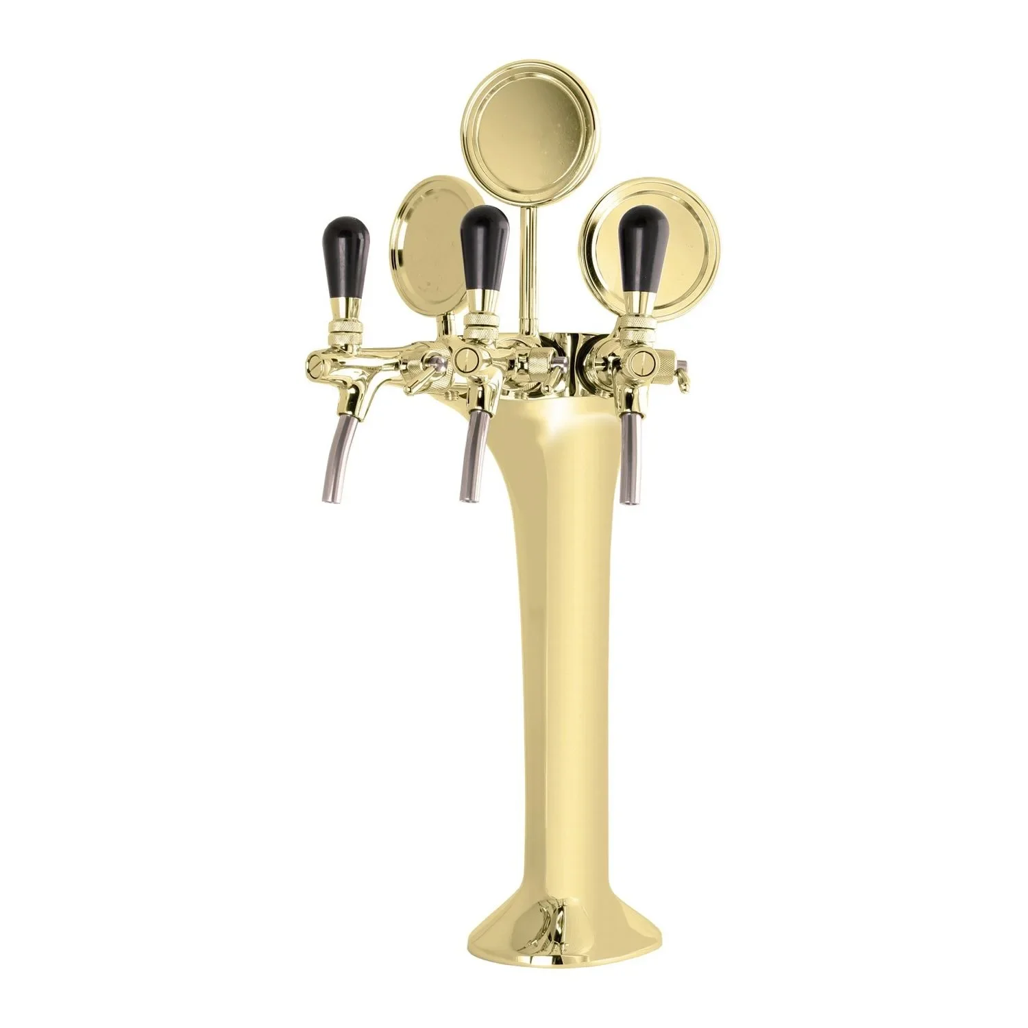 "Schanksäule, Bierzapfsäule - Gold, 3-leitig, Elegant - "Topp-Qualität!" image"