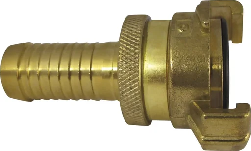 "Schnellkupplung aus Messing, mit Kontermutter, Tülle 1", Nockenweite 40 mm image"